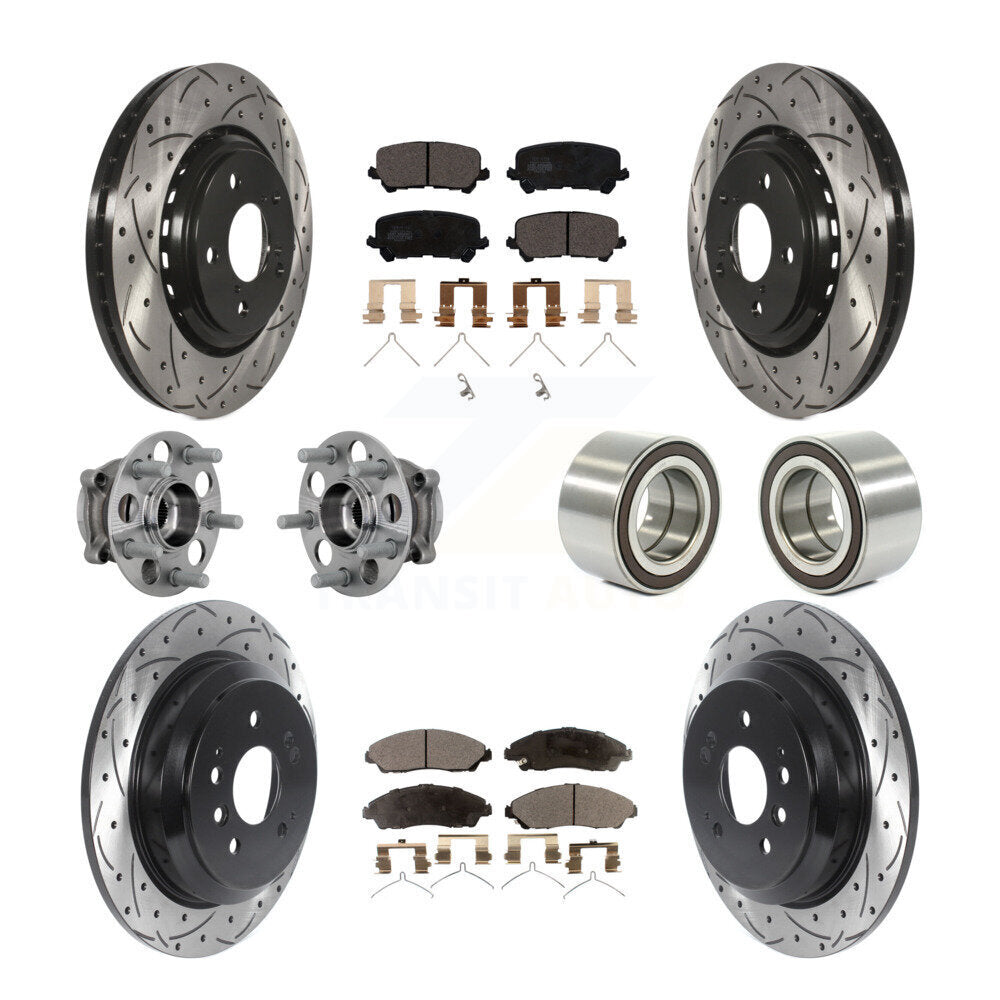 Kit de plaquettes de Rotor de frein revêtues de roulement de moyeu avant et arrière (10 pièces) pour Honda Ridgeline AW