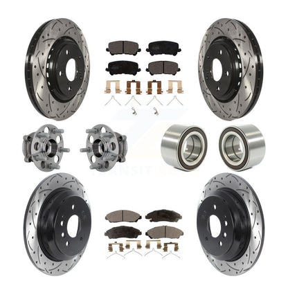 Kit de plaquettes de Rotor de frein revêtues de roulement de moyeu avant et arrière (10 pièces) pour Honda Ridgeline AW
