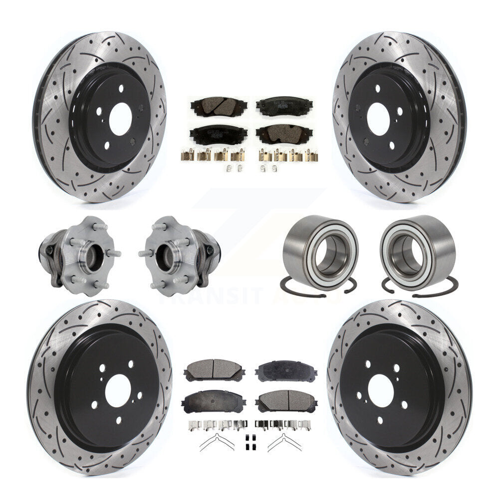 Kit de plaquettes de rotor de frein, roulement de moyeu avant et arrière (10 pièces) pour Lexus RX350 FW 2016