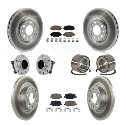 Kit de plaquettes de rotor de frein revêtues de roulement de moyeu avant et arrière (10 pièces) pour Fiat 500X FW 16-18