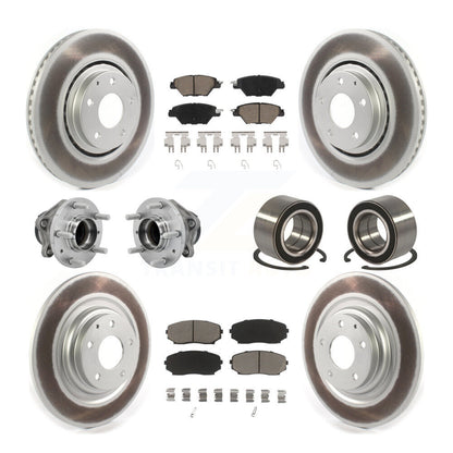 Kit de plaquettes de rotor de frein, roulement de moyeu avant et arrière (10 pièces) pour Mazda CX-9 FW 16-18