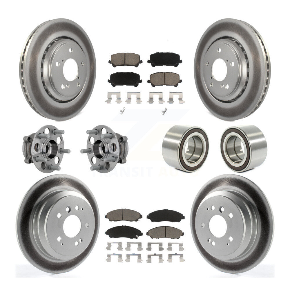 Kit de plaquettes de Rotor de frein revêtues de roulement de moyeu avant et arrière (10 pièces) pour Honda Ridgeline AW