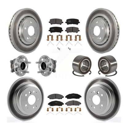 Kit de plaquettes de rotor de frein, roulement de moyeu avant et arrière (10 pièces) pour Honda Pilot FW 16-22