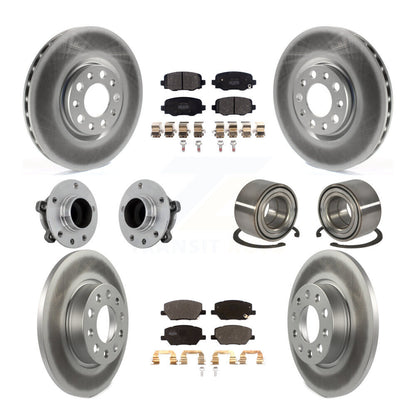 Kit de plaquettes de rotor de frein revêtues de roulement de moyeu avant et arrière (10 pièces) pour Fiat 500X FW 16-18