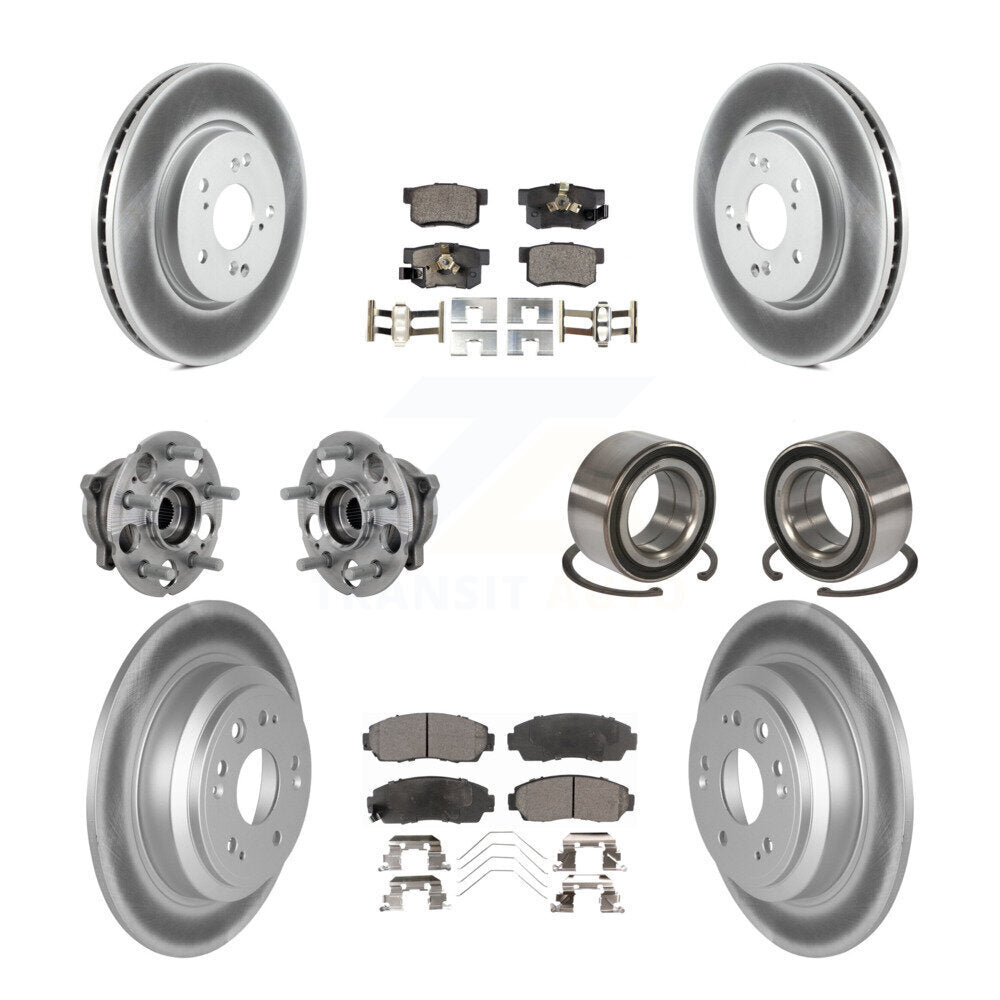 Kit de plaquettes de Rotor de frein revêtues de roulement de moyeu avant et arrière (10 pièces) pour Honda Crosstour AW