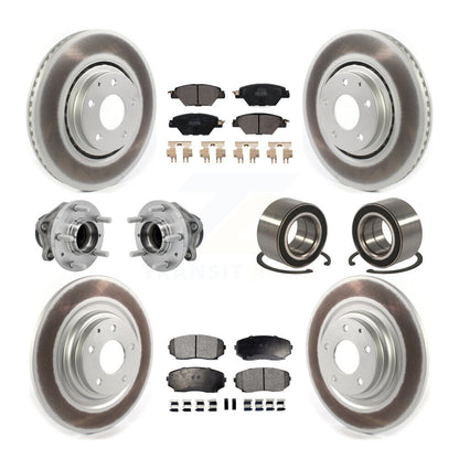 Kit de plaquettes de rotor de frein, roulement de moyeu avant et arrière (10 pièces) pour Mazda CX-9 FW 16-18