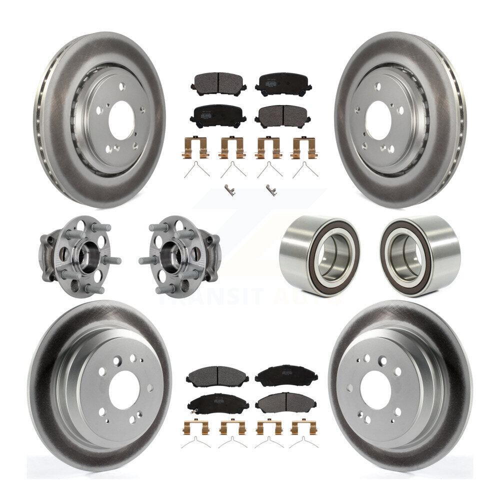 Kit de plaquettes de Rotor de frein revêtues de roulement de moyeu avant et arrière (10 pièces) pour Honda Ridgeline AW