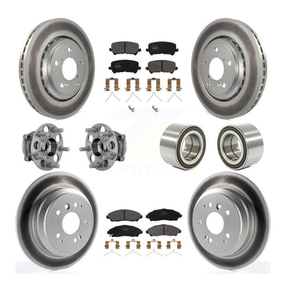 Kit de plaquettes de Rotor de frein revêtues de roulement de moyeu avant et arrière (10 pièces) pour Honda Ridgeline AW