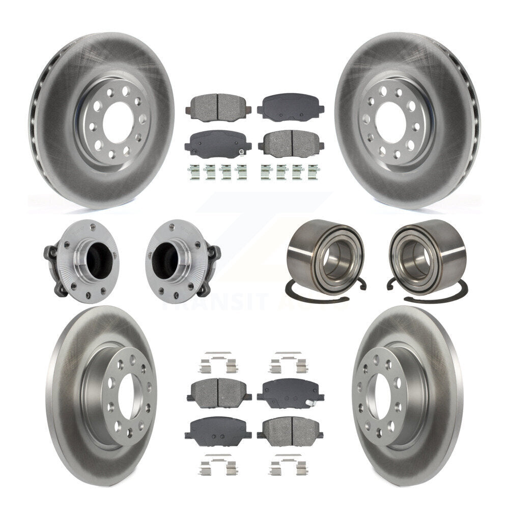 Kit de plaquettes de rotor de frein revêtues de roulement de moyeu avant et arrière (10 pièces) pour Fiat 500X FW 16-18