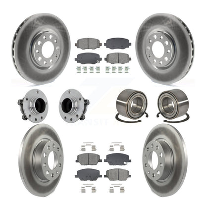 Kit de plaquettes de rotor de frein revêtues de roulement de moyeu avant et arrière (10 pièces) pour Fiat 500X FW 16-18