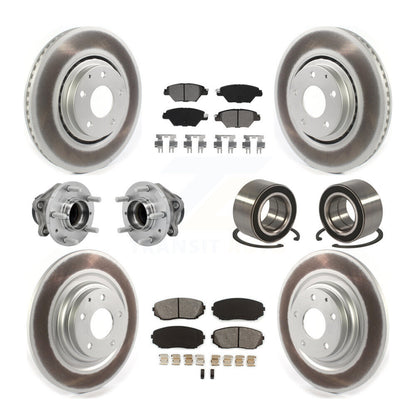 Kit de plaquettes de rotor de frein, roulement de moyeu avant et arrière (10 pièces) pour Mazda CX-9 FW 16-18