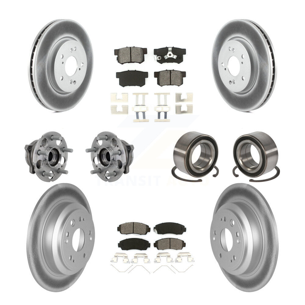 Kit de plaquettes de Rotor de frein revêtues de roulement de moyeu avant et arrière (10 pièces) pour Honda Crosstour AW
