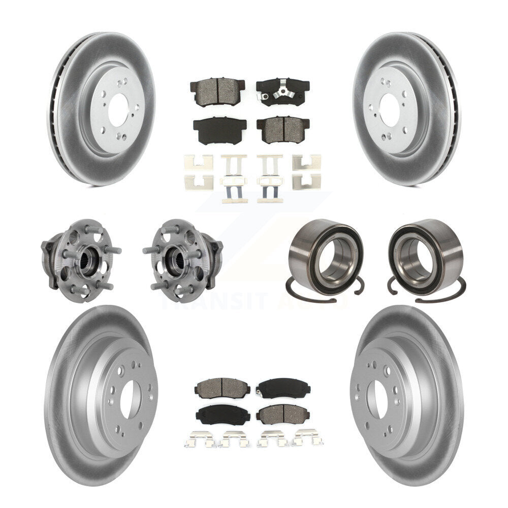 Kit de plaquettes de Rotor de frein enduit de roulement de moyeu avant et arrière, pour Honda Accord Crosstour AW
