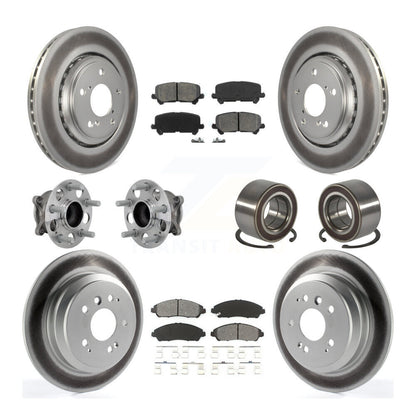 Kit de plaquettes de rotor de frein, roulement de moyeu avant et arrière (10 pièces) pour Honda Pilot FW 16-22