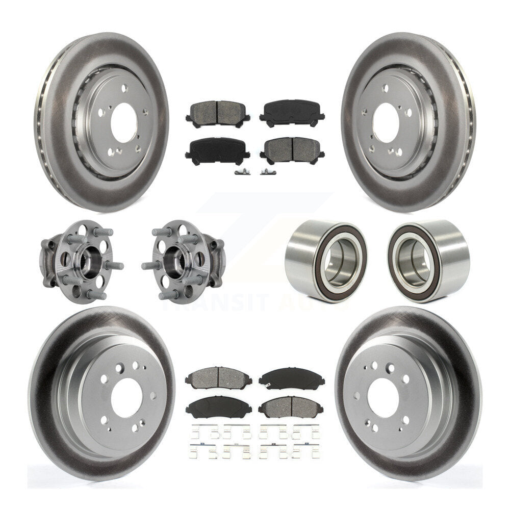 Kit de plaquettes de Rotor de frein revêtues de roulement de moyeu avant et arrière (10 pièces) pour Honda Ridgeline AW