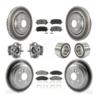 Kit de plaquettes de Rotor de frein revêtues de roulement de moyeu avant et arrière (10 pièces) pour Honda Ridgeline AW