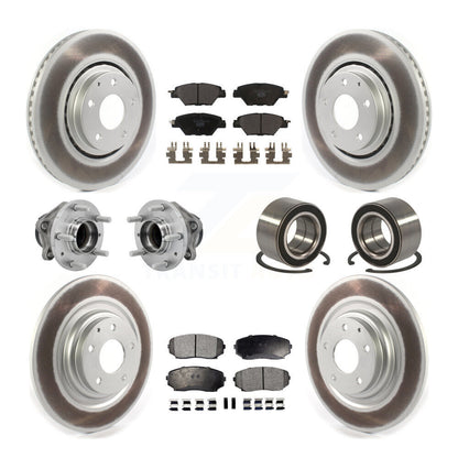 Kit de plaquettes de rotor de frein, roulement de moyeu avant et arrière (10 pièces) pour Mazda CX-9 FW 16-18