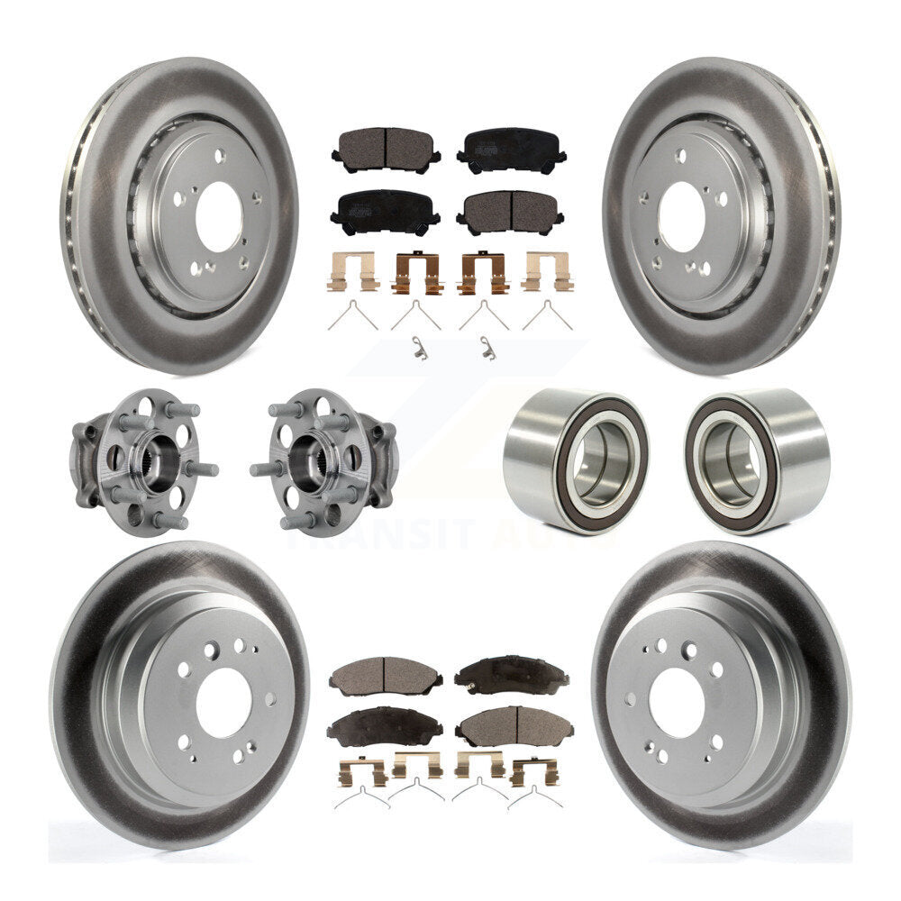 Kit de plaquettes de Rotor de frein revêtues de roulement de moyeu avant et arrière (10 pièces) pour Honda Ridgeline AW