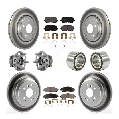 Kit de plaquettes de Rotor de frein revêtues de roulement de moyeu avant et arrière (10 pièces) pour Honda Ridgeline AW