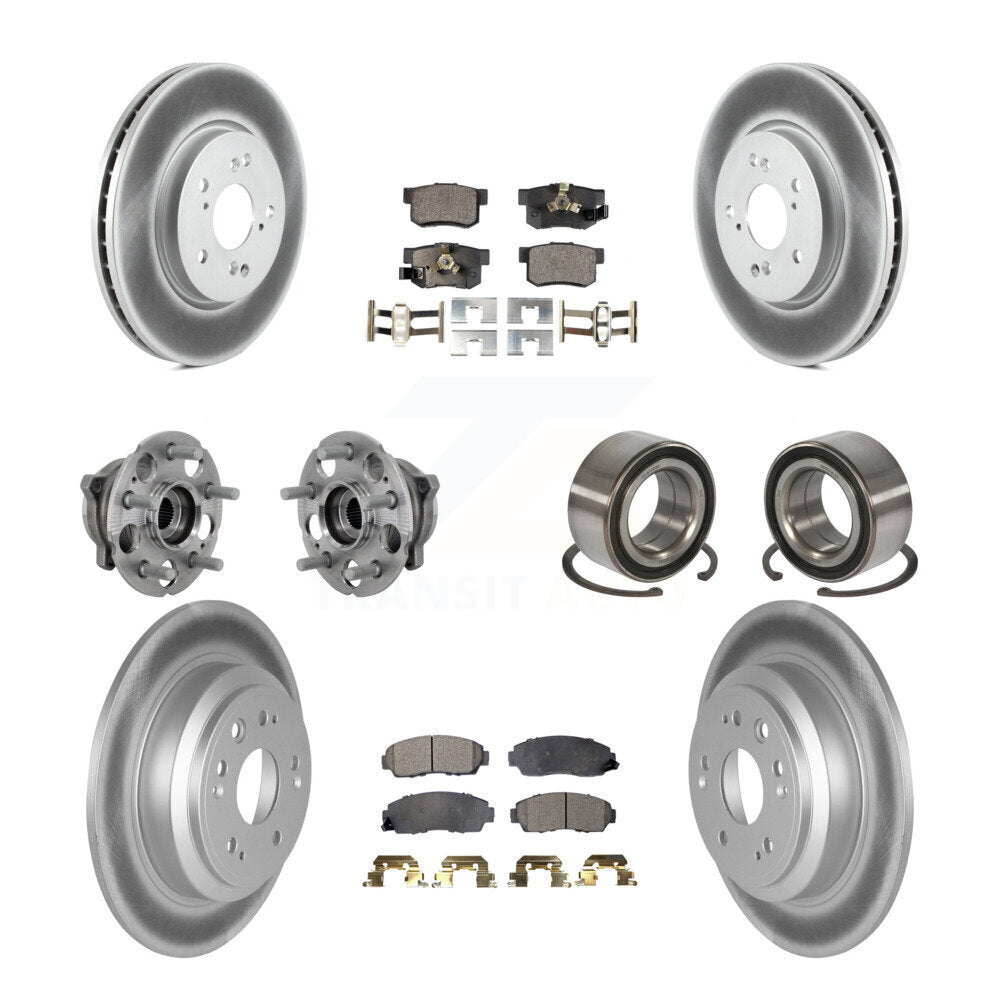 Kit de plaquettes de Rotor de frein enduit de roulement de moyeu avant et arrière, pour Honda Accord Crosstour AW