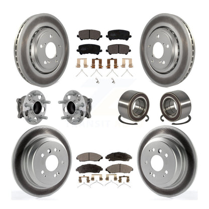 Kit de plaquettes de rotor de frein, roulement de moyeu avant et arrière (10 pièces) pour Honda Pilot FW 16-22