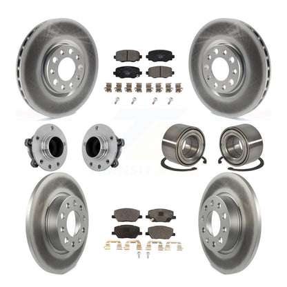 Kit de plaquettes de rotor de frein revêtues de roulement de moyeu avant et arrière (10 pièces) pour Fiat 500X FW 16-18