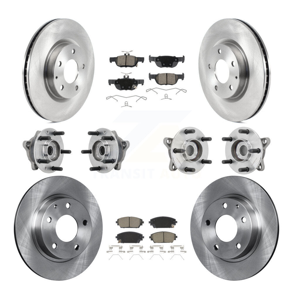 Kit de plaquettes de rotor de frein à disque, roulement de moyeu avant et arrière (10 pièces) pour Mazda 3 AW 2021 – 2022