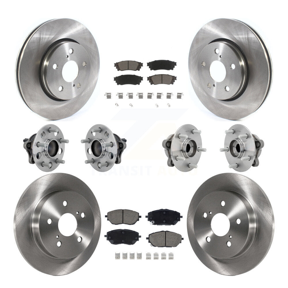 Kit de rotors et plaquettes de frein à disque, roulements de moyeu avant et arrière (10 pièces) pour Toyota C-HR