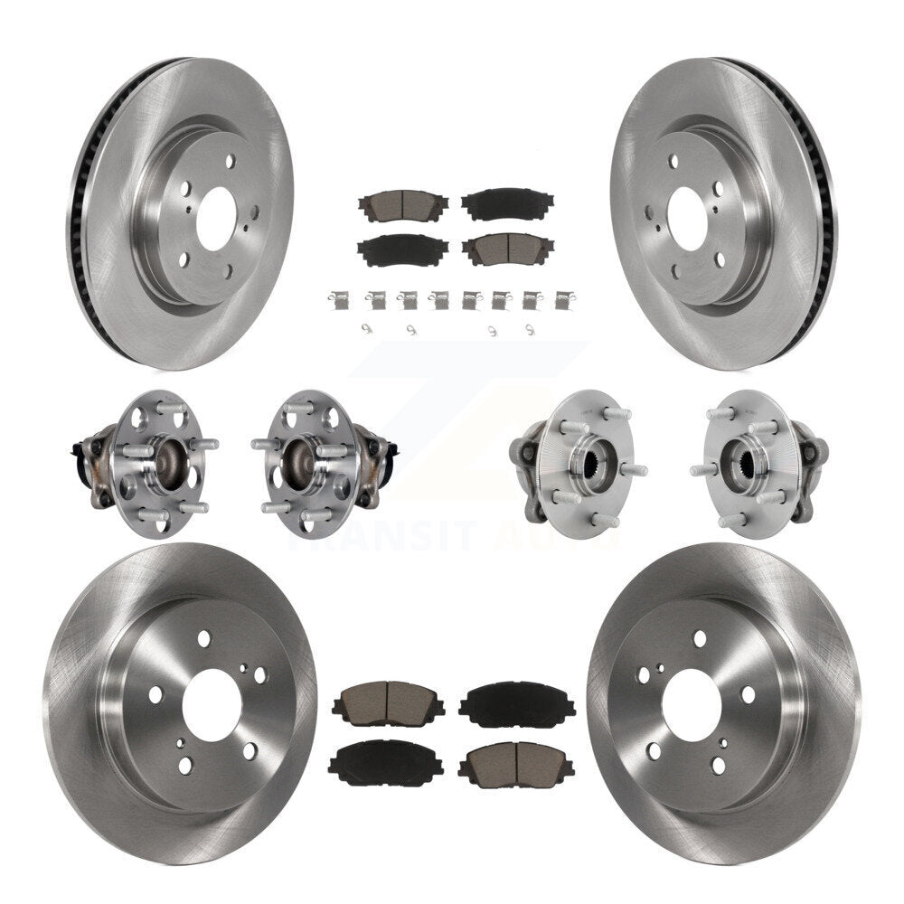 Kit de rotors et plaquettes de frein à disque, roulements de moyeu avant et arrière (10 pièces) pour Toyota C-HR