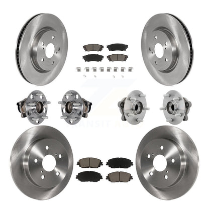 Kit de rotors et plaquettes de frein à disque, roulements de moyeu avant et arrière (10 pièces) pour Toyota C-HR
