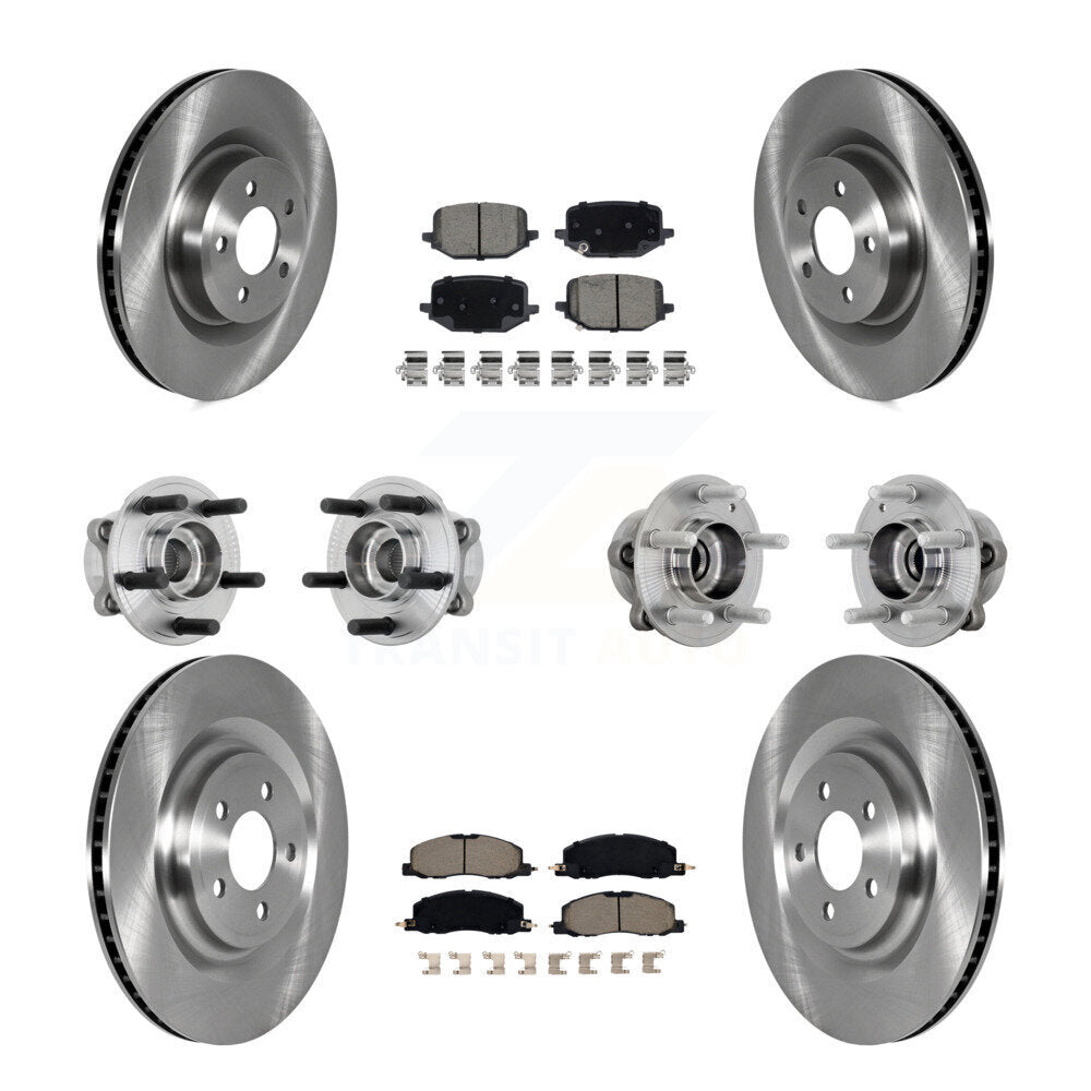 Kit de plaquettes de rotor de frein, roulement de moyeu avant et arrière (10 pièces) pour Lincoln Aviator AW 20-22