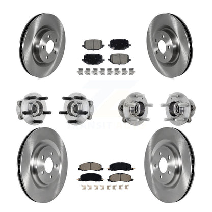 Kit de plaquettes de rotor de frein, roulement de moyeu avant et arrière (10 pièces) pour Lincoln Aviator AW 20-22