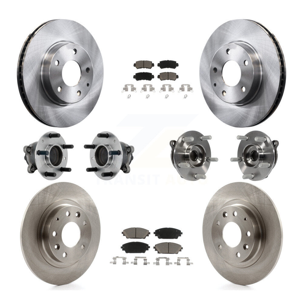 Kit de rotor et de plaquettes de frein avec roulement de moyeu avant et arrière (10 pièces) pour Mazda CX-3 FW 2016 – 2018