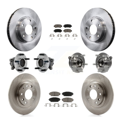 Kit de rotor et de plaquettes de frein avec roulement de moyeu avant et arrière (10 pièces) pour Mazda CX-3 FW 2016 – 2018