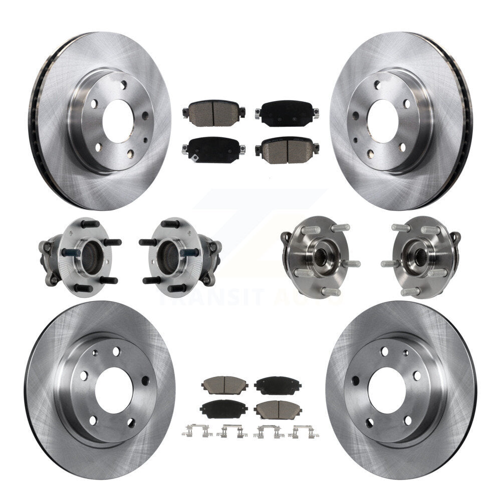 Kit de rotor et de plaquettes de frein avec roulement de moyeu avant et arrière (10 pièces) pour Mazda CX-3 FW 2019 – 2021