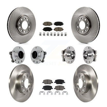 Kit de rotors et plaquettes de frein avec roulement de moyeu avant et arrière (10 pièces) pour Jeep Renegade Fiat 500