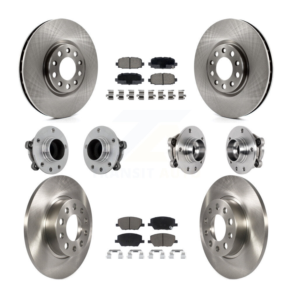 Kit de Rotor et plaquettes de frein à disque, roulement de moyeu avant et arrière (10 pièces) pour Jeep Compass FW