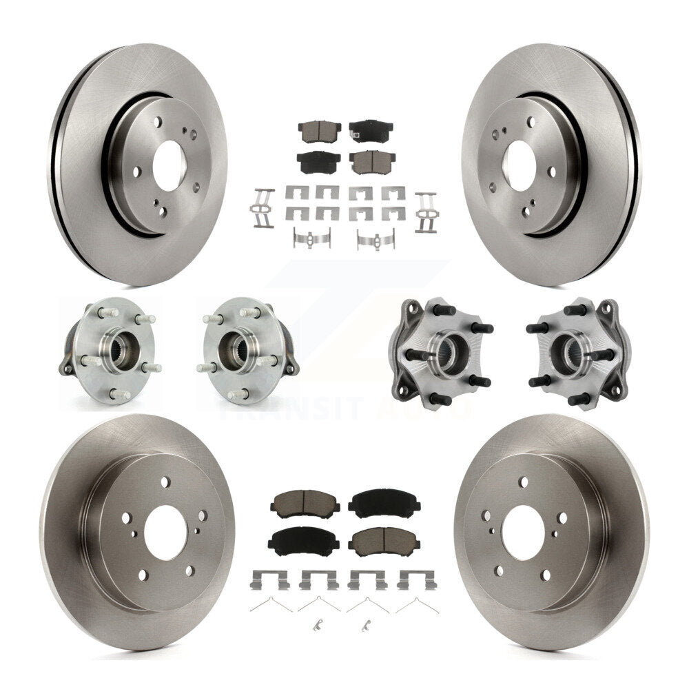 Kit de rotor et de plaquettes de frein avec roulement de moyeu avant et arrière (10 pièces) pour Suzuki Kizashi AW 10-13
