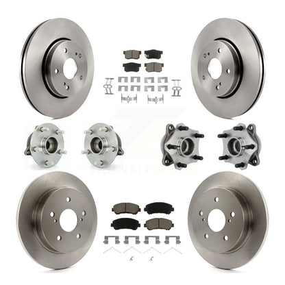 Kit de rotor et de plaquettes de frein avec roulement de moyeu avant et arrière (10 pièces) pour Suzuki Kizashi AW 10-13