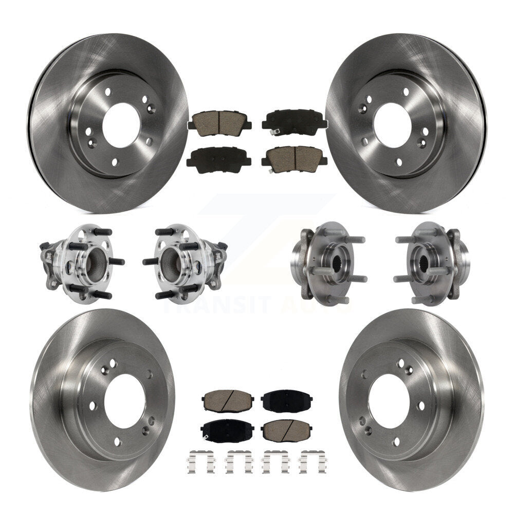 Kit de plaquettes de Rotor de frein, roulement de moyeu avant et arrière (10 pièces), pour Kia Forte Hyundai Elantr