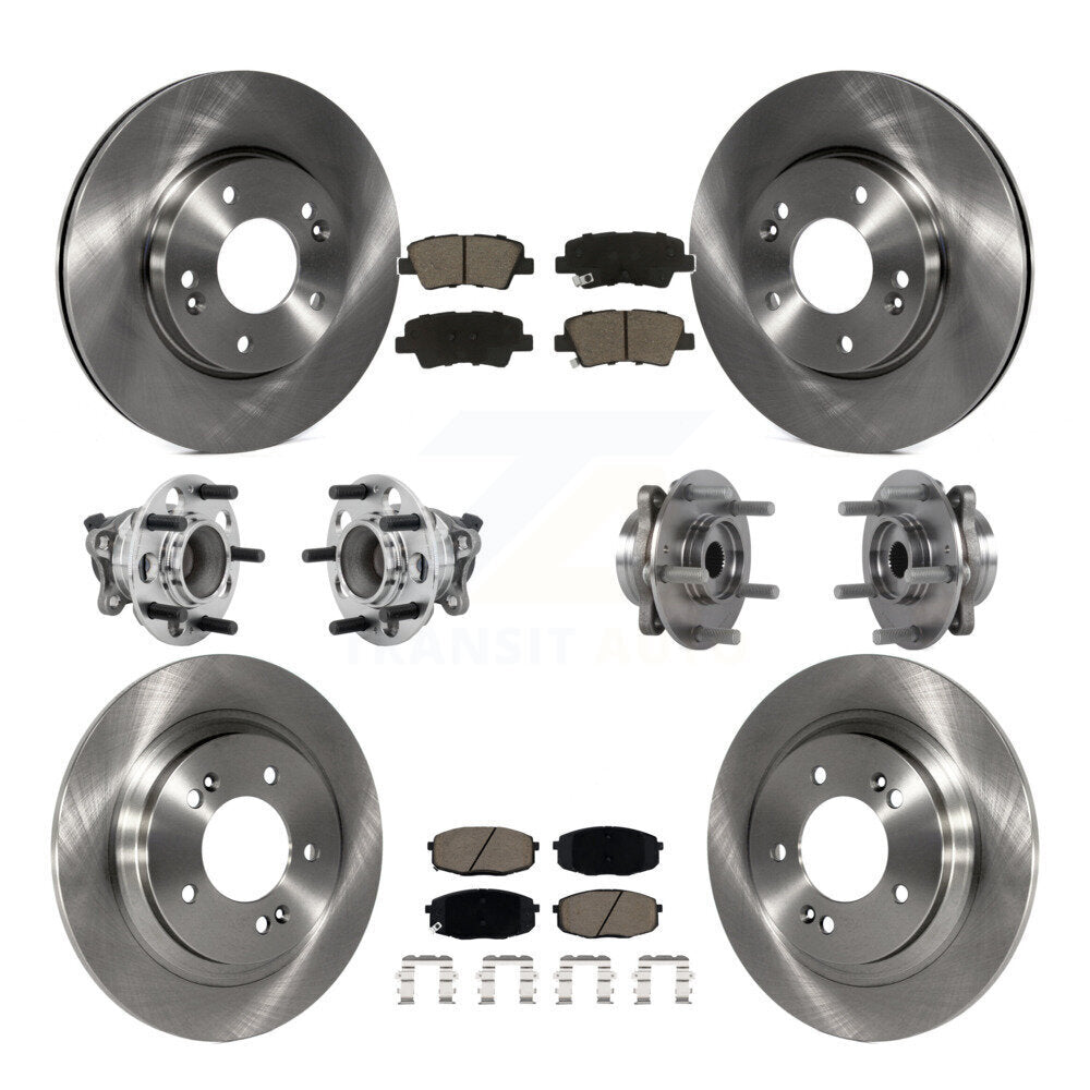 Kit de rotors et plaquettes de frein à disque, roulement de moyeu avant et arrière (10 pièces) pour Hyundai Elantra G