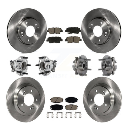 Kit de rotors et plaquettes de frein à disque, roulement de moyeu avant et arrière (10 pièces) pour Hyundai Elantra G