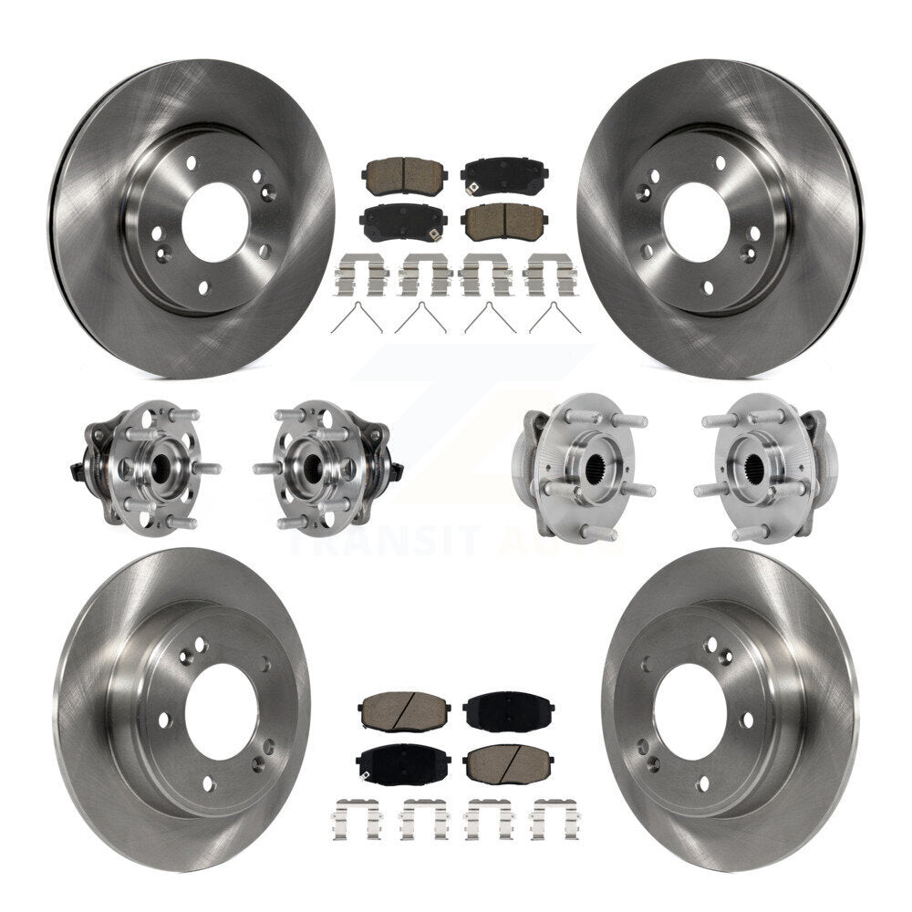 Kit de rotors et plaquettes de frein à disque, roulements de moyeu avant et arrière (10 pièces) pour Hyundai Kona