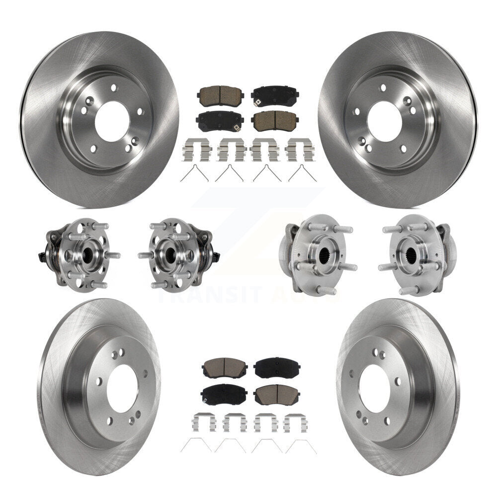 Kit de rotors et plaquettes de frein à disque, roulements de moyeu avant et arrière (10 pièces) pour Hyundai Kona