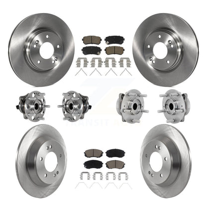 Kit de rotors et plaquettes de frein à disque, roulements de moyeu avant et arrière (10 pièces) pour Hyundai Kona
