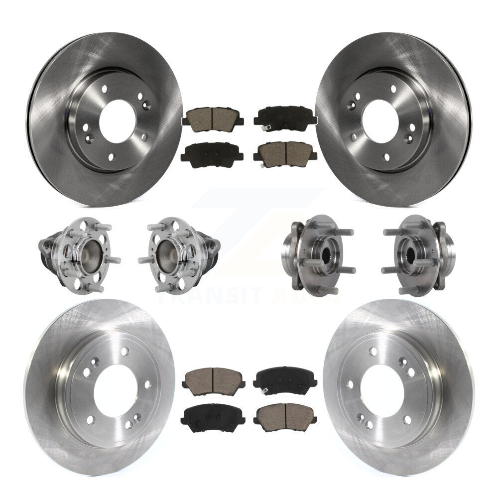 Kit de Rotor et plaquettes de frein à disque, roulement de moyeu avant et arrière (10 pièces) pour Hyundai Veloste