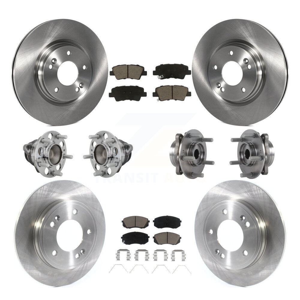 Kit de plaquettes de Rotor de frein, roulement de moyeu avant et arrière (10 pièces), pour Kia Forte Hyundai Veloste