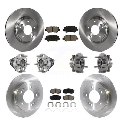 Kit de plaquettes de Rotor de frein, roulement de moyeu avant et arrière (10 pièces), pour Kia Forte Hyundai Veloste