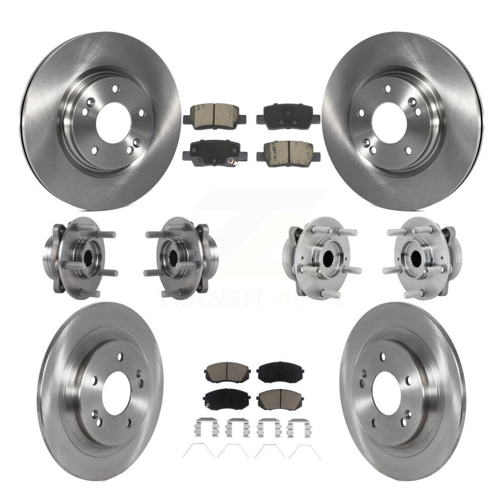 Kit de rotors et plaquettes de frein à disque, roulements de moyeu avant et arrière (10 pièces) pour Kia Seltos