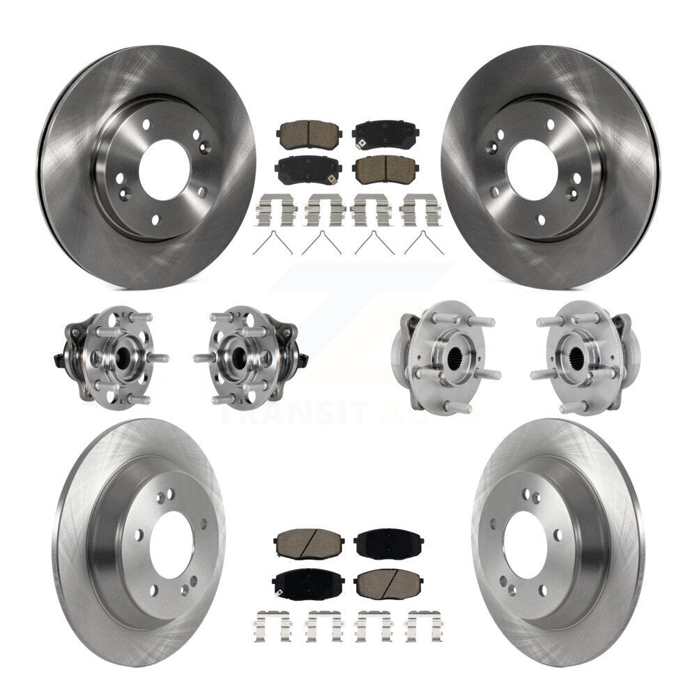 Kit de plaquettes de Rotor de frein, roulement de moyeu avant et arrière (10 pièces), pour Hyundai Kona FWD avec 1.6